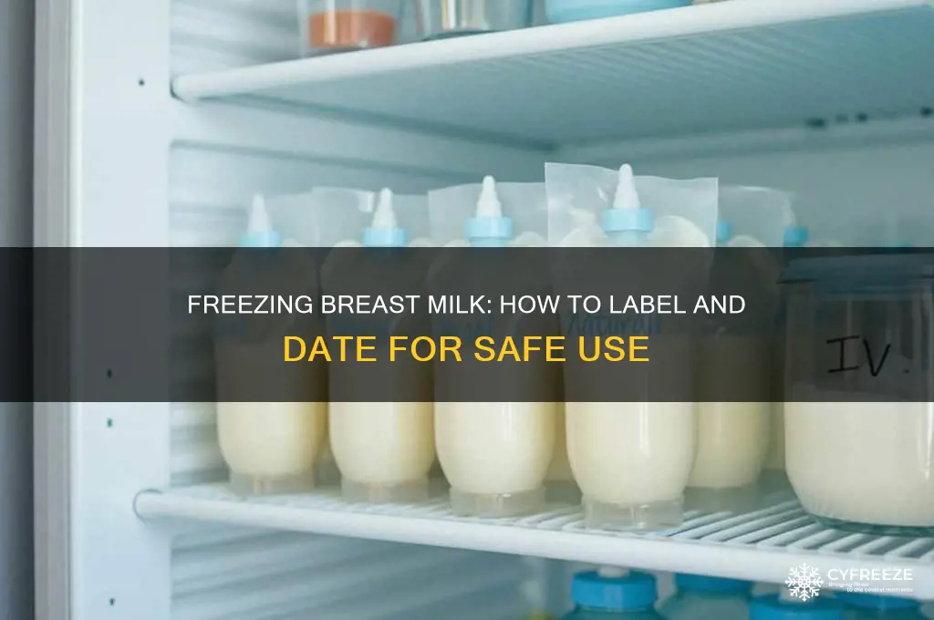 when freezing breast milk what date to use