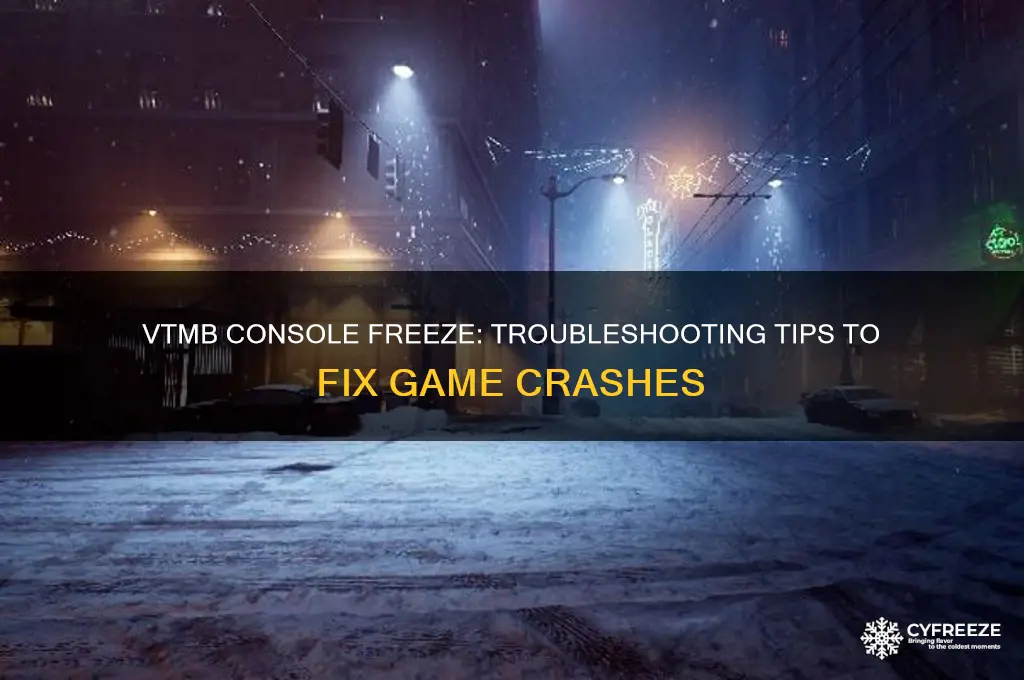 when i use the console in vtmb the game freezes