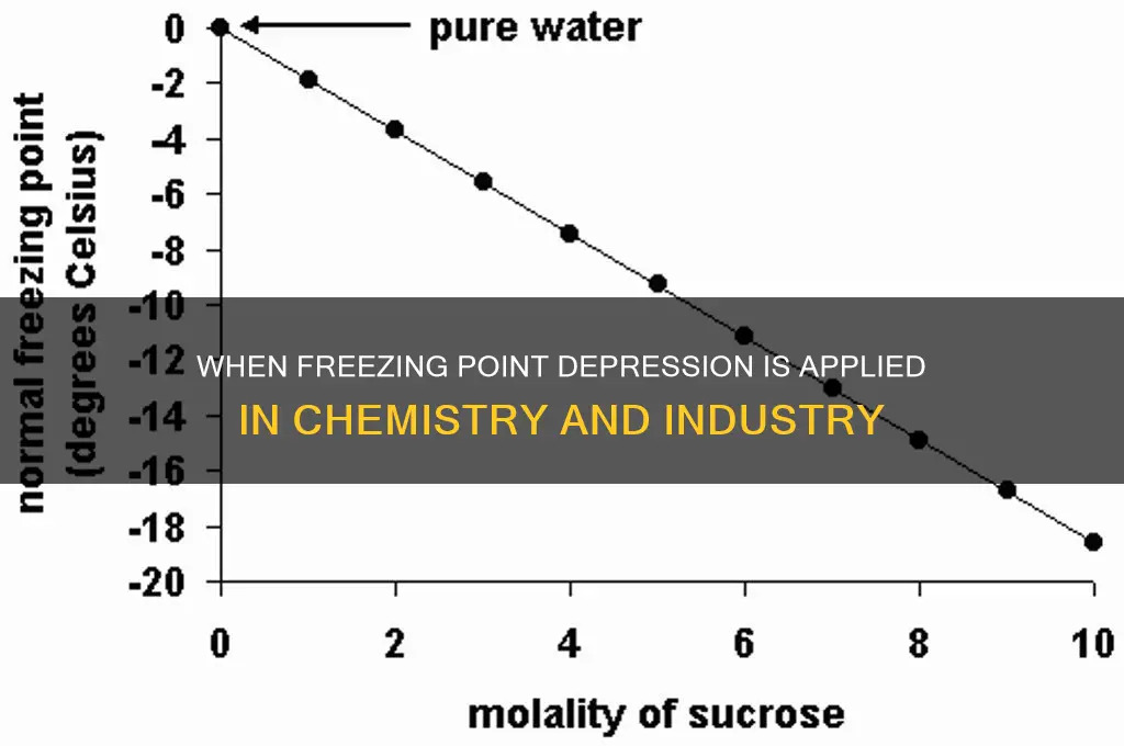 when is freezing point depression used