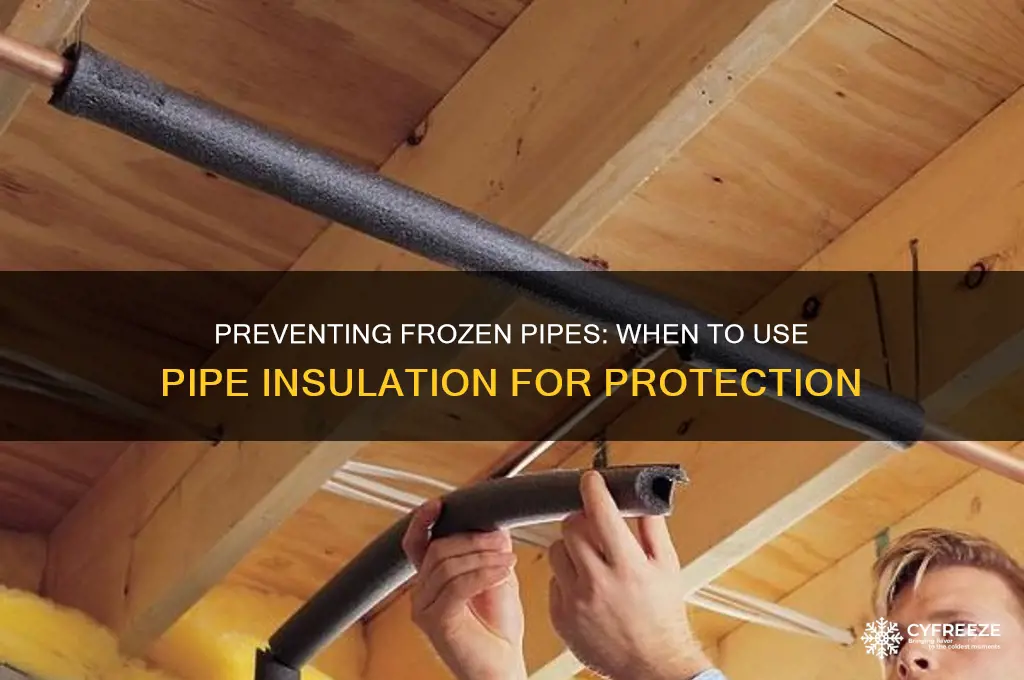 when to use pipe insullation to prevent freezing
