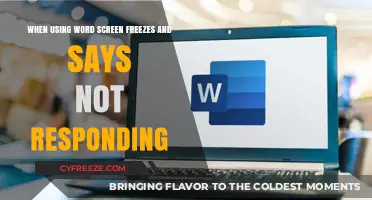 Fixing Word Screen Freeze: Solutions for 'Not Responding' Error