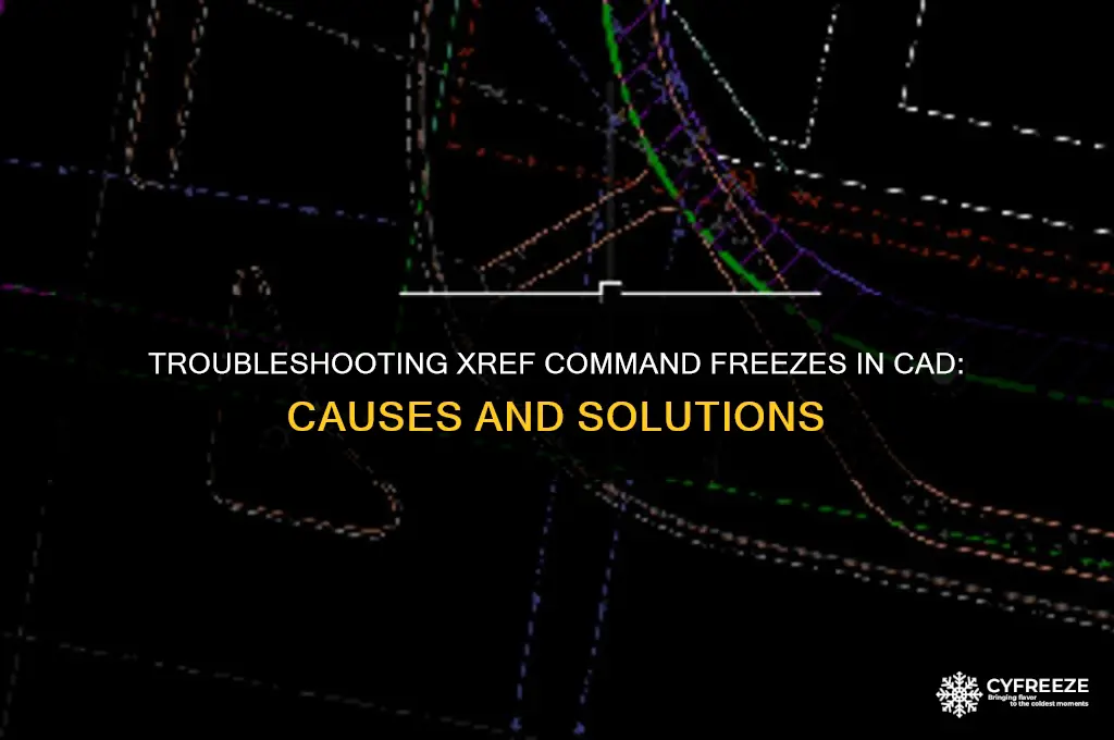 when using xref command it freezes cad