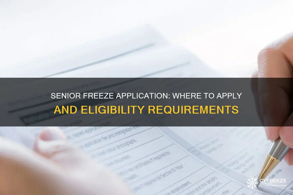 where can i get a senior freeze application