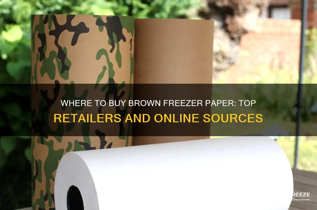 where can i get brown freezer paper