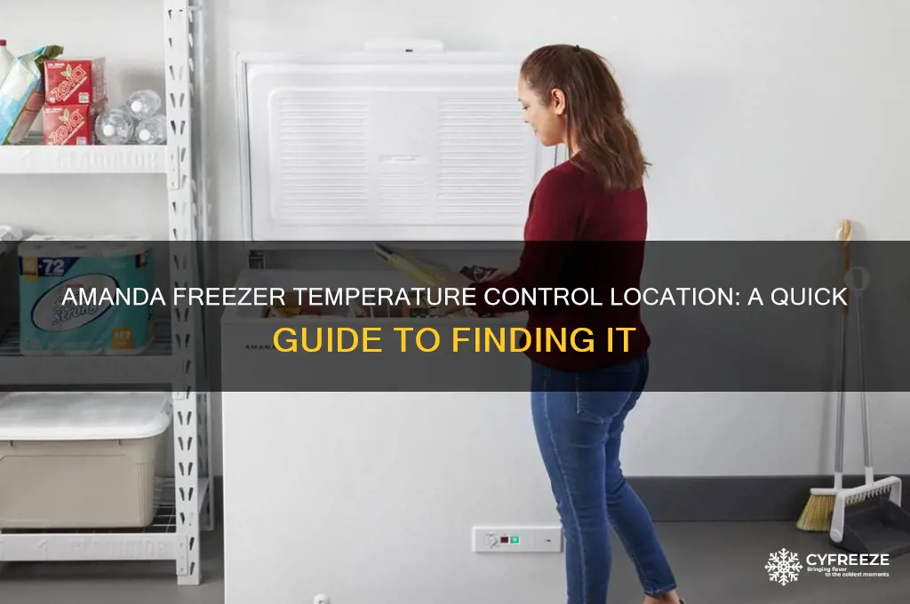 where is the amanda temperature control for the freezer located