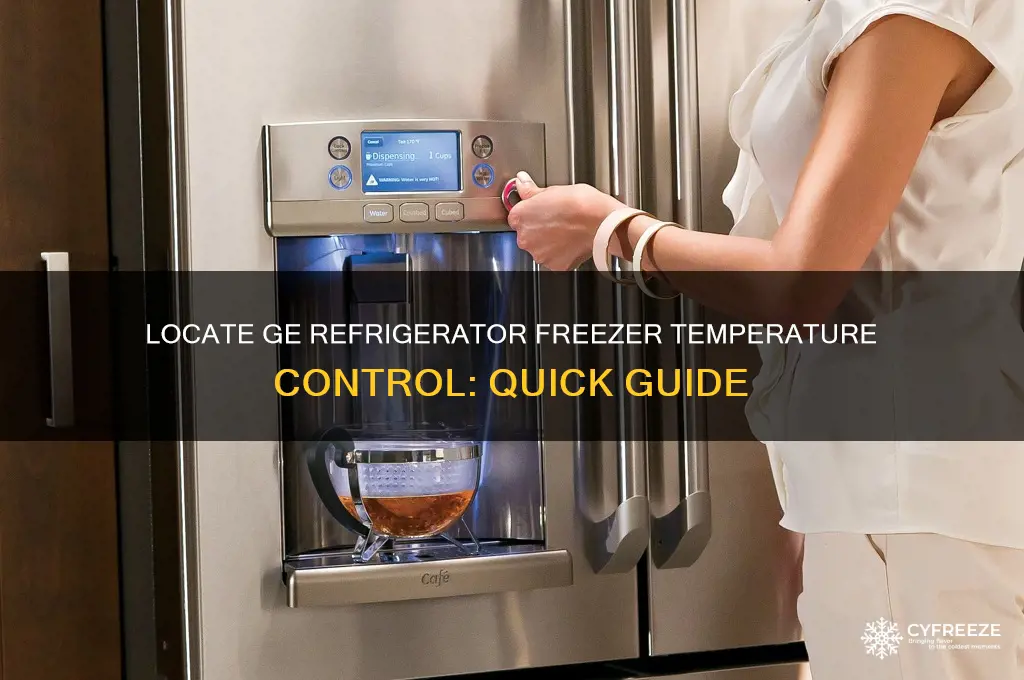 where is the freezer temperature control on a ge refrigerator