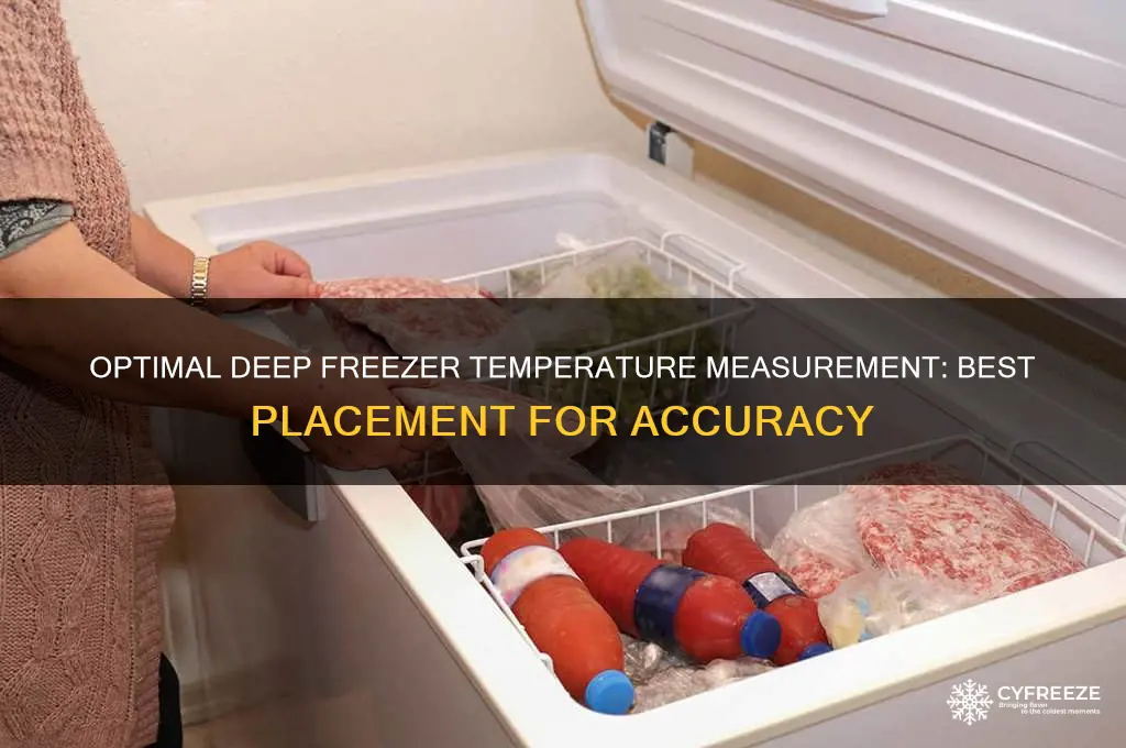 where should you measure a deep freezer temperature