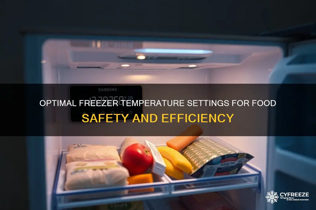 where to set freezer temperature