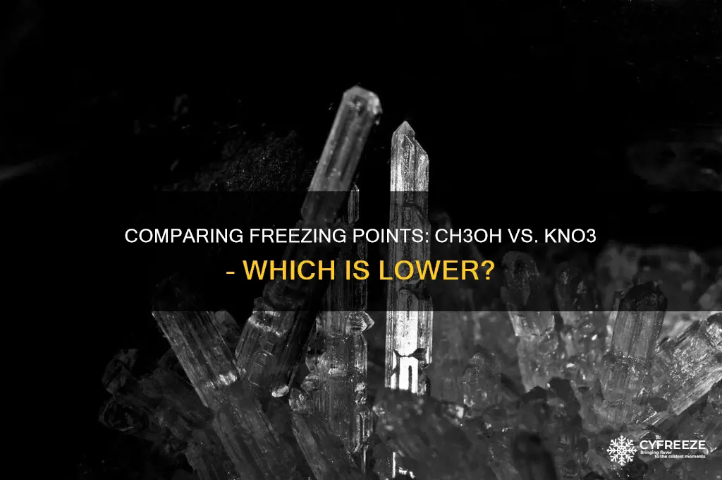 which has the lower freezing point ch3oh or kno3