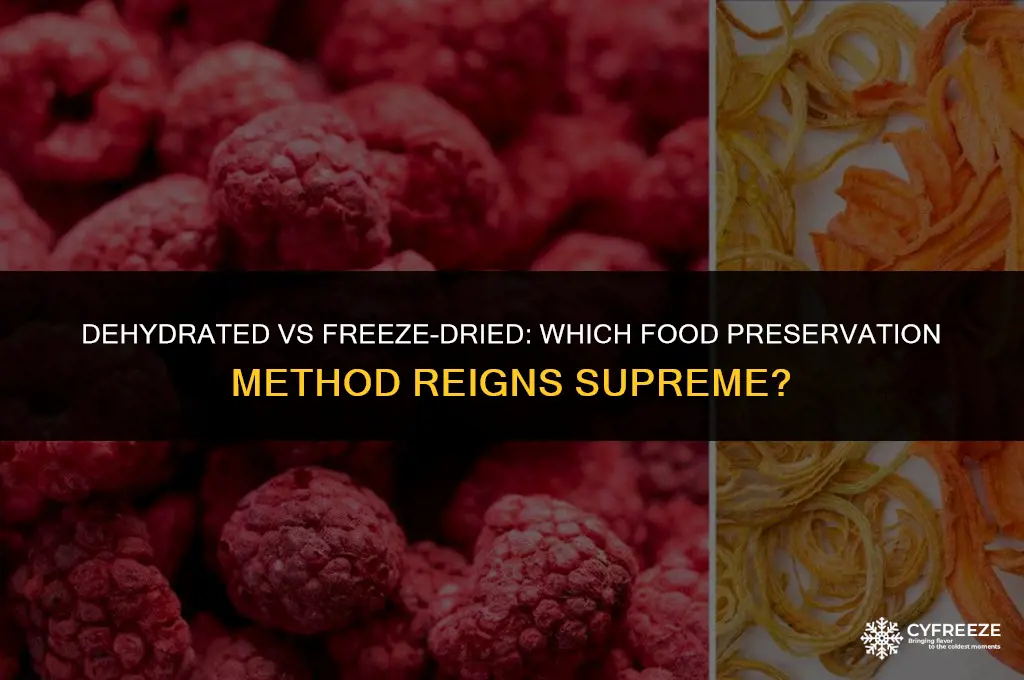 which is better dehydrated or freeze dried