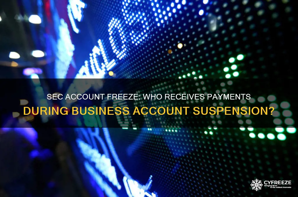 who gets paid when the sec freezes a business account
