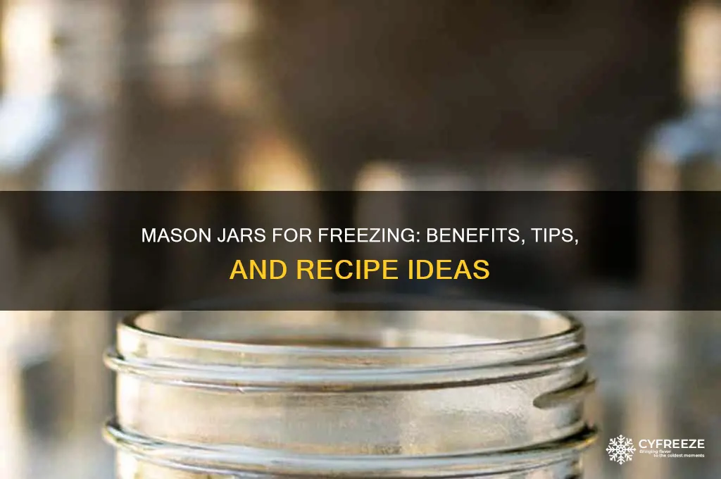 why are mason jars used for freezing recipes