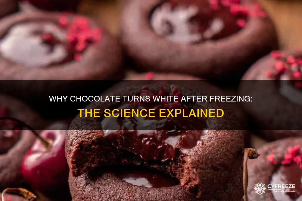 why chocalate getting white after freezer