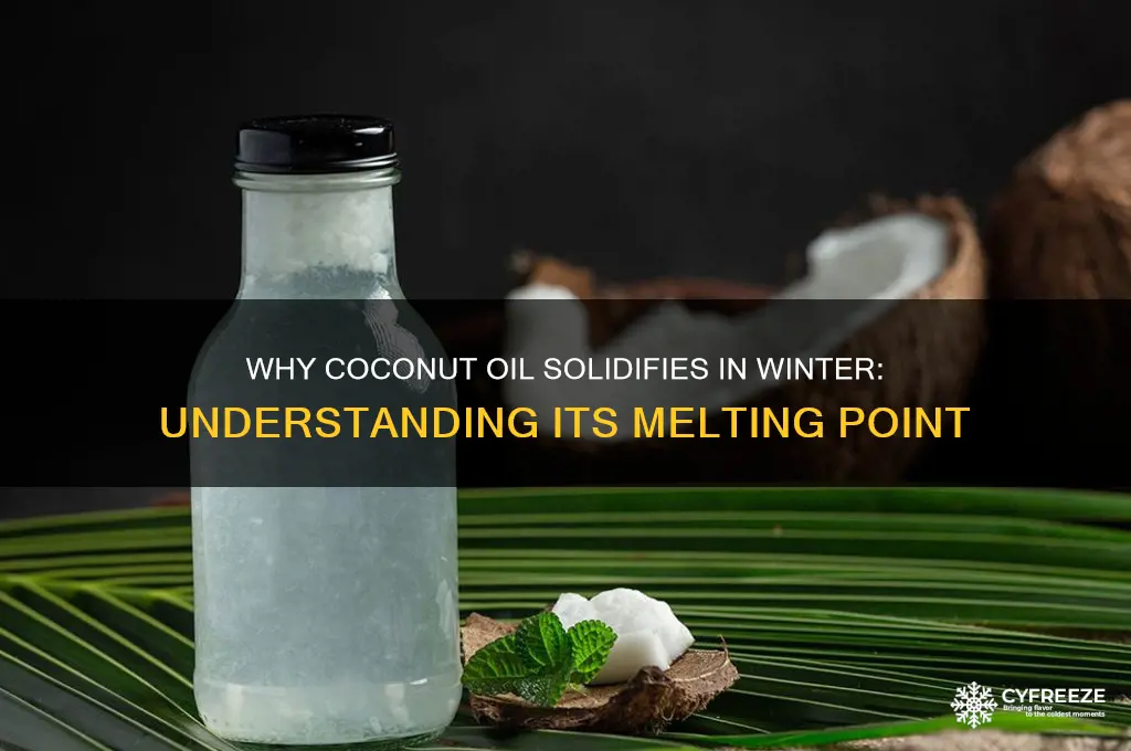 why coconut oil get freeze in winter