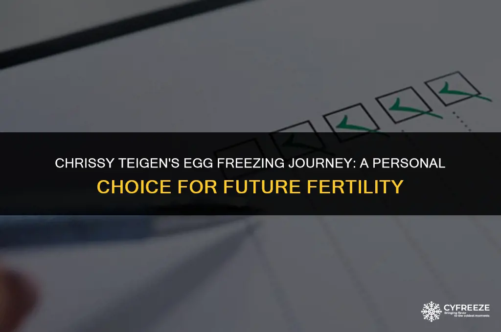 why did chrissy teigen freeze her eggs
