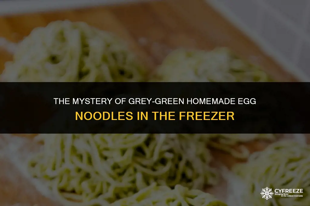 why did homemade egg noodles turn grey green in freezer