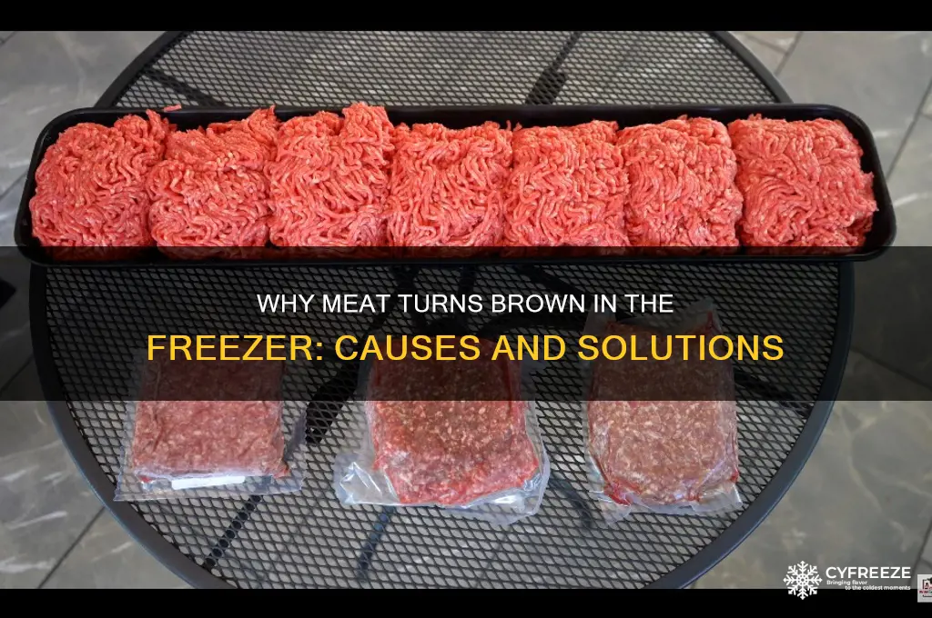 why did my meat get brown in freezer