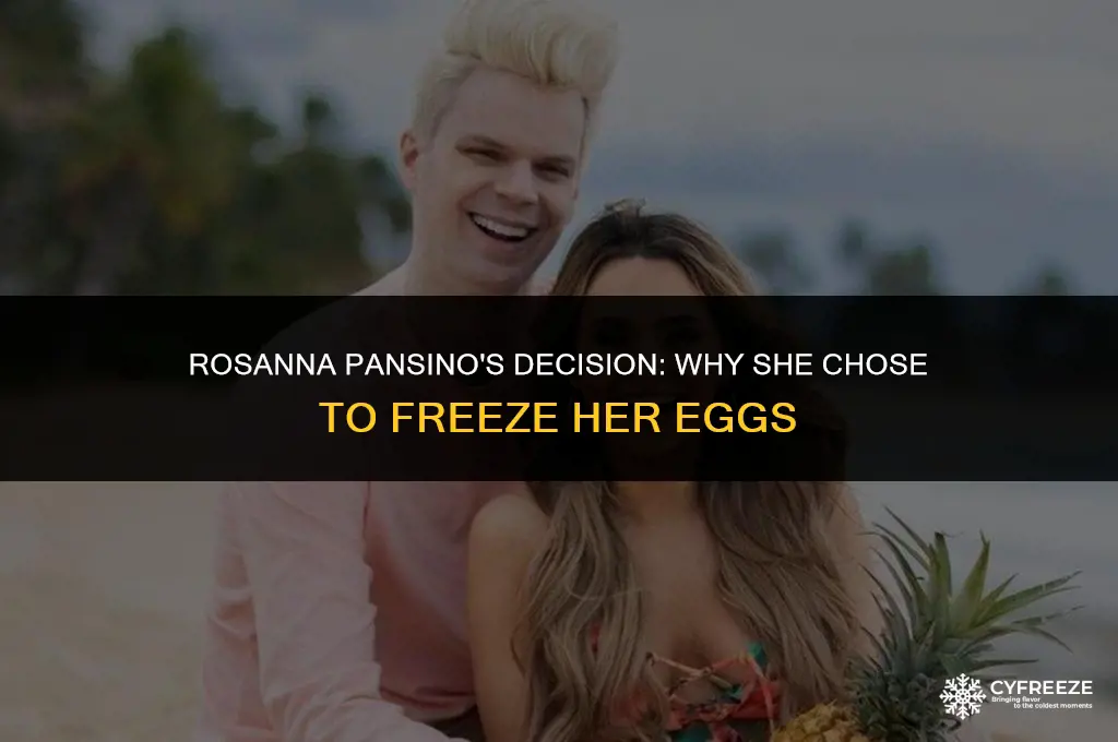 why did rosanna pansino freeze her eggs
