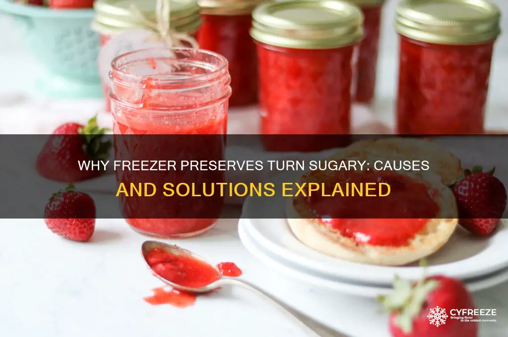 why do freezer preserves get sugary