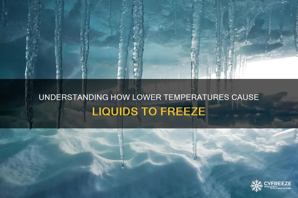 why do liquids freeze as the temperature is lowered