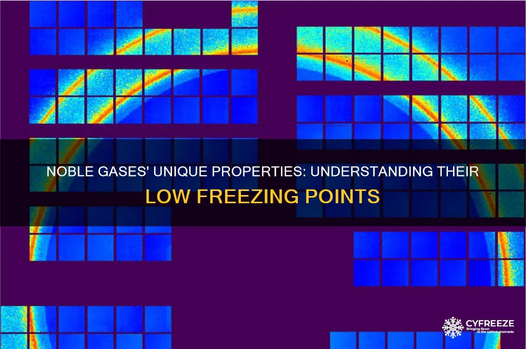 why do noble gases have low freezing points