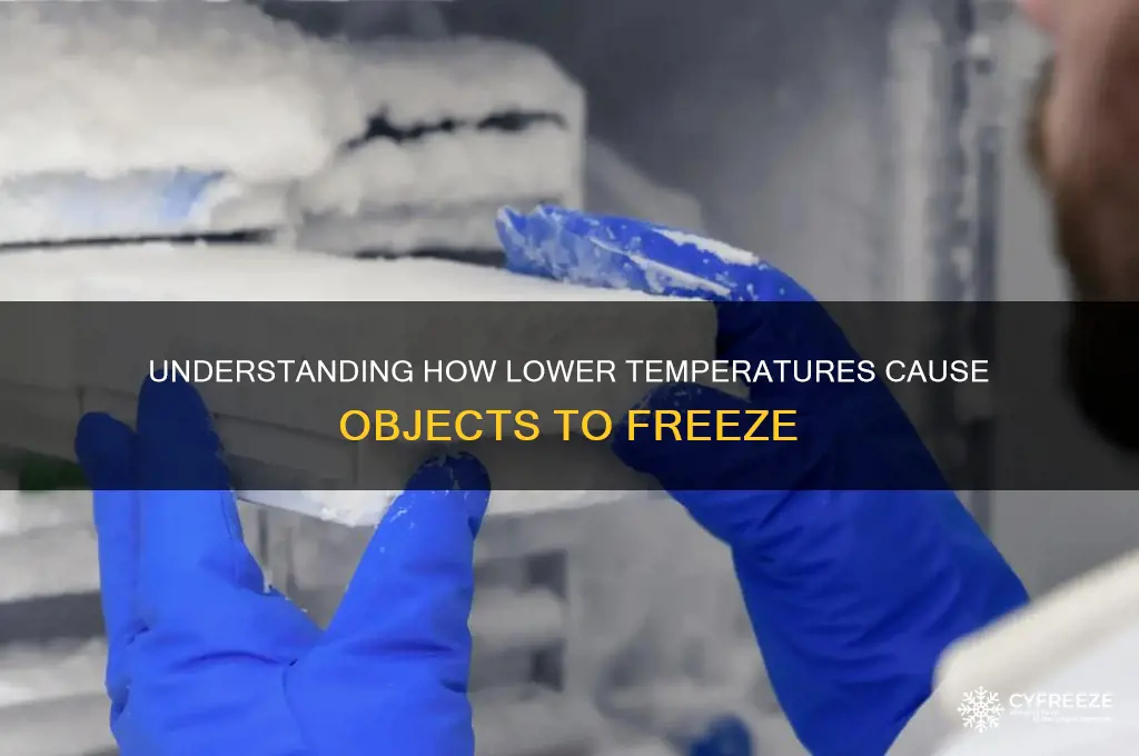 why do objects freeze as the temperature is lowered