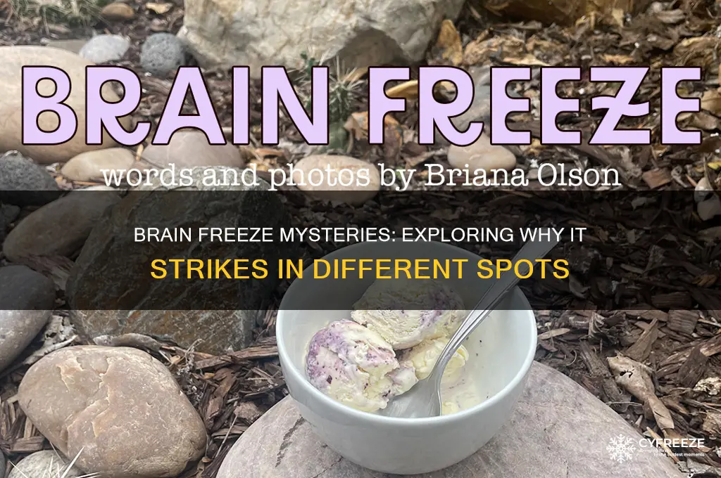 why do people get brain freeze in different places