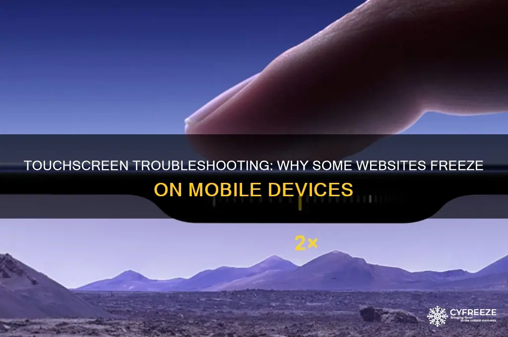 why do some web sites freeze when i use touchscreen