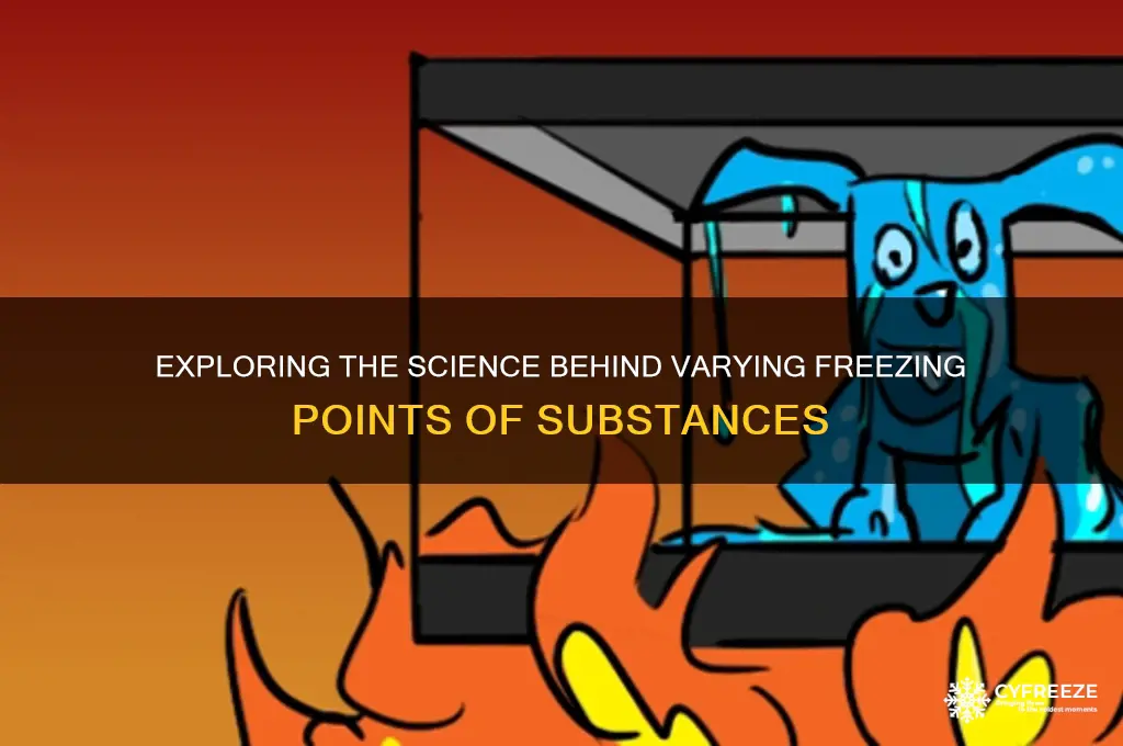 why do things freeze at different temperatures