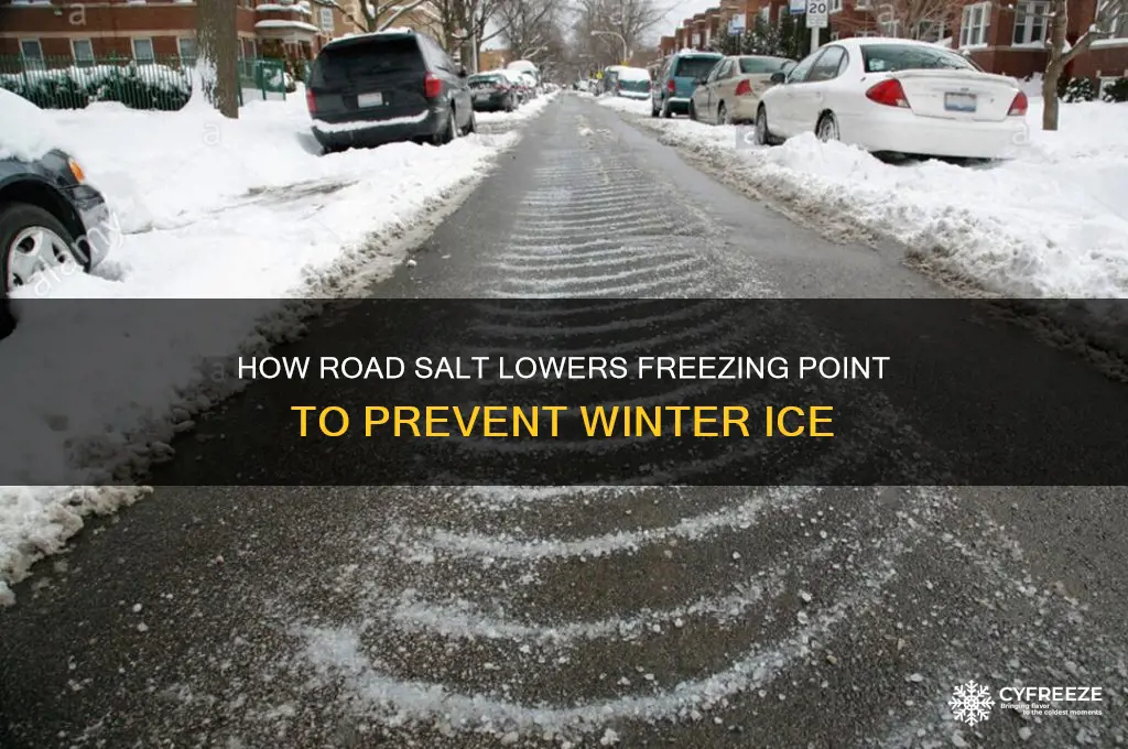 why do we salt roads freezing point depression