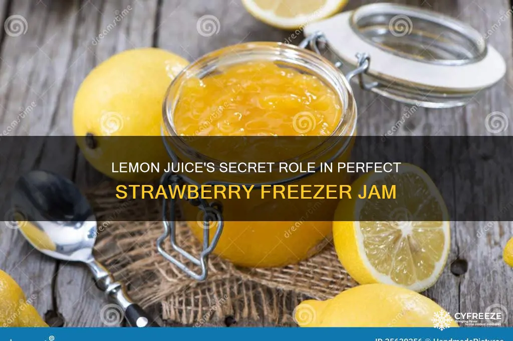 why do you use lemon juice in strawberry freezer jam