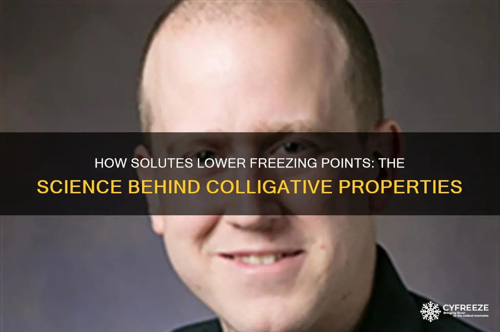 why does addind a solute change the freezing point