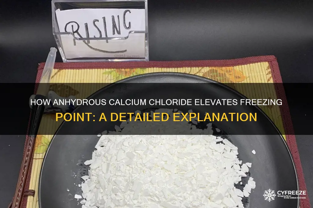 why does adding anhydrous calcium chloride increase the freezing point