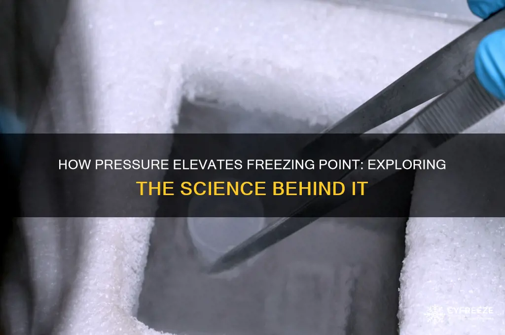 why does freezing point increase when pressure increases