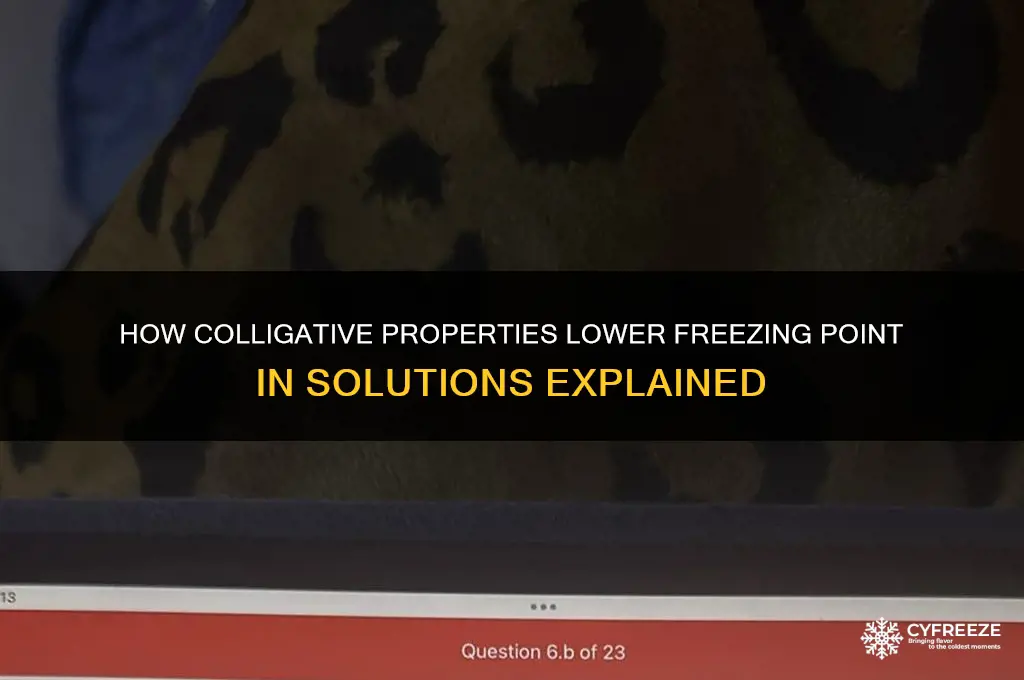 why does freezing point lower with coll