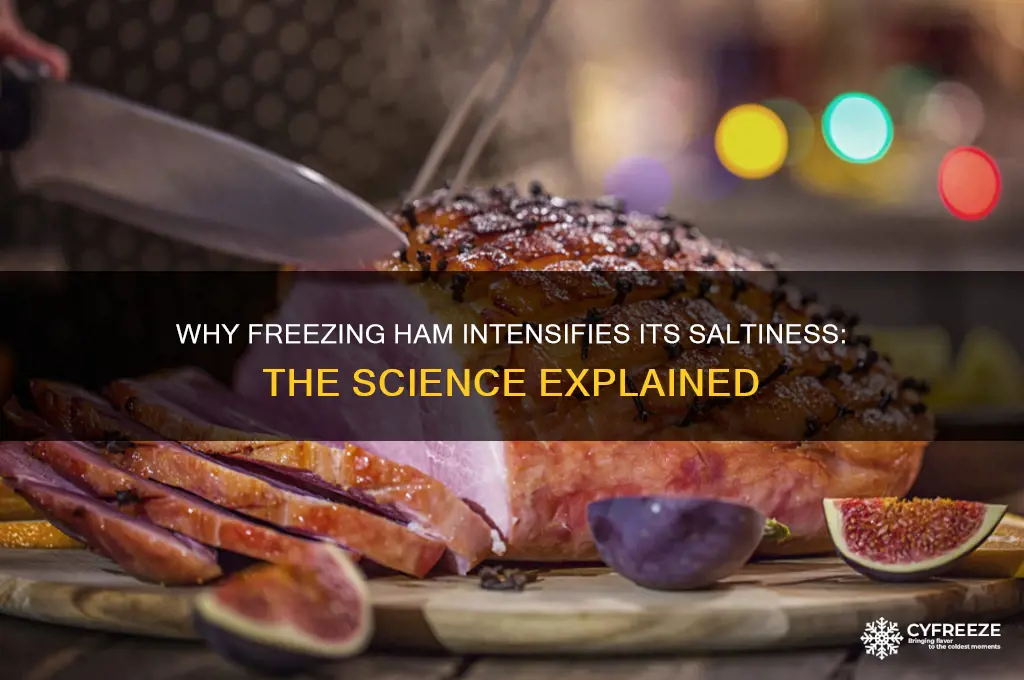 why does ham get saltier when you freeze it