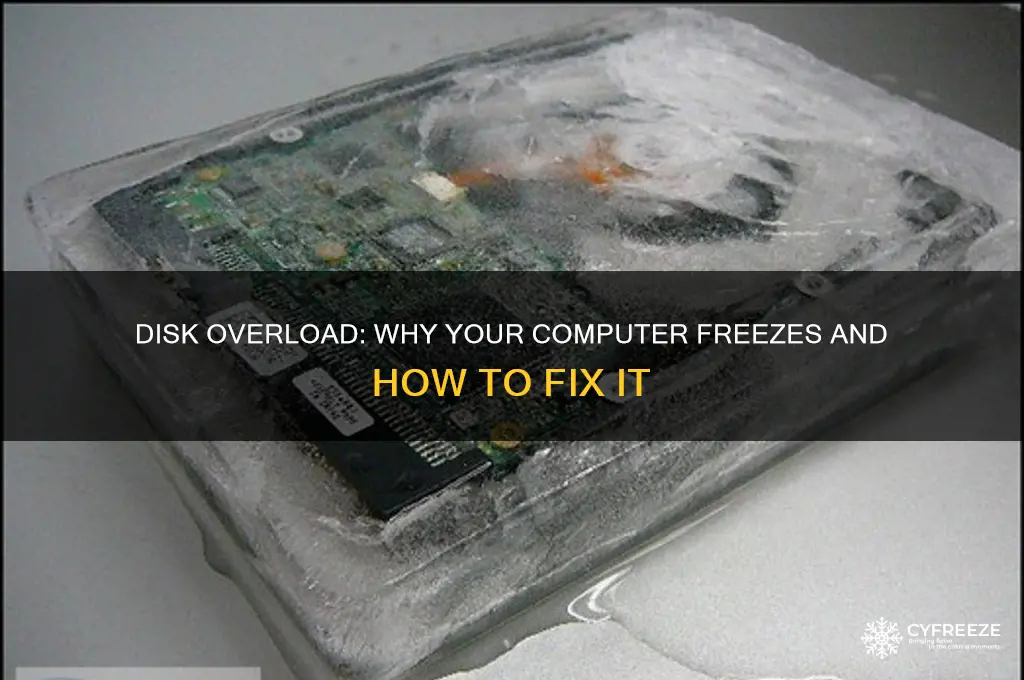 why does my disk get maxed and my computer freezes
