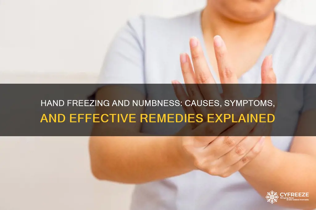why does my hand freeze and get numb