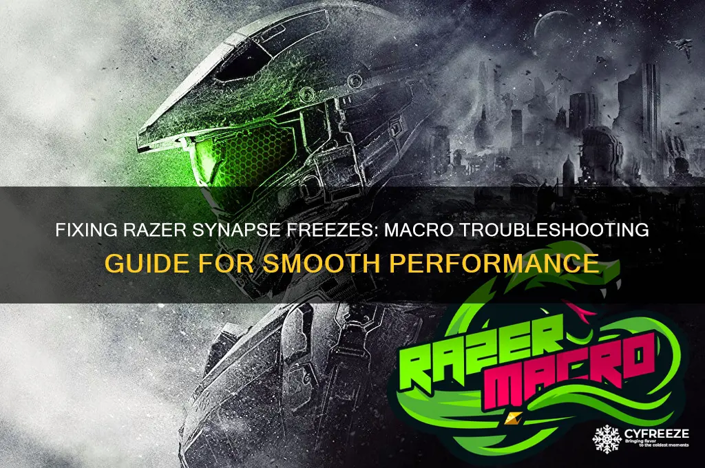 why does my razer synapse freeze when i use macros