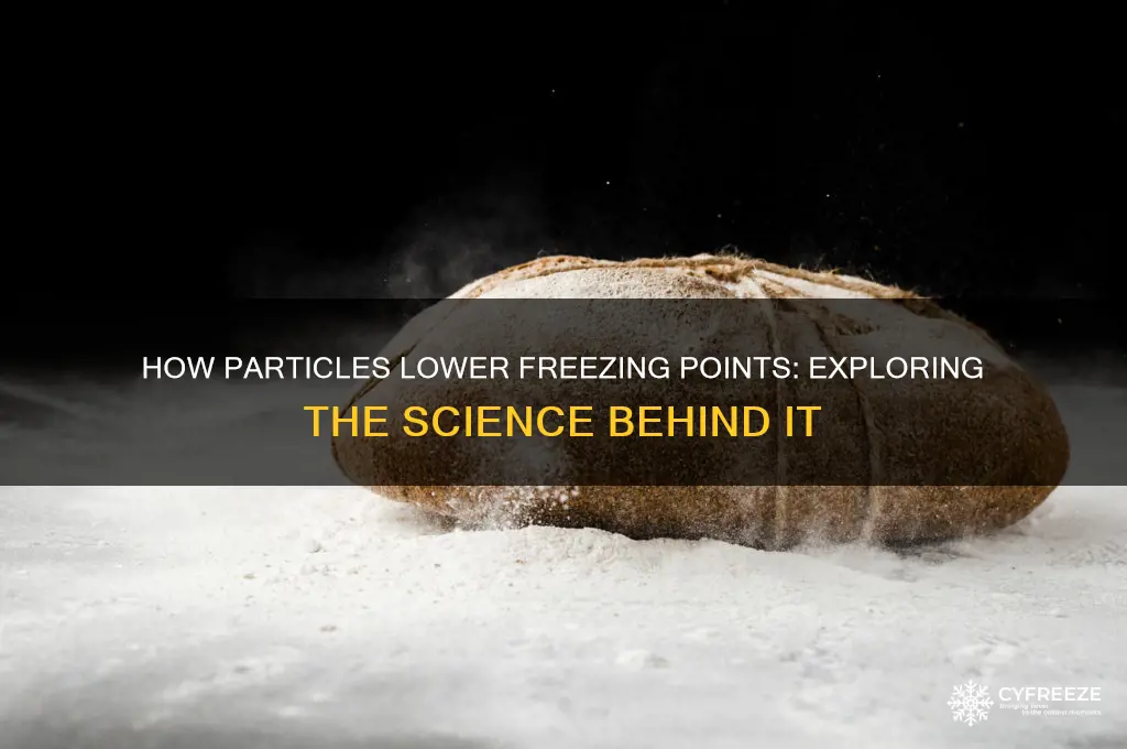 why does particle lower the freezing points