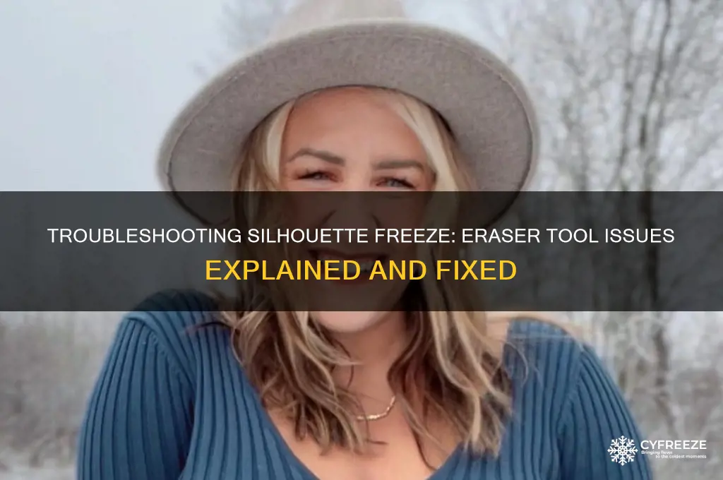 why does silhouette freeze when i use the eraser