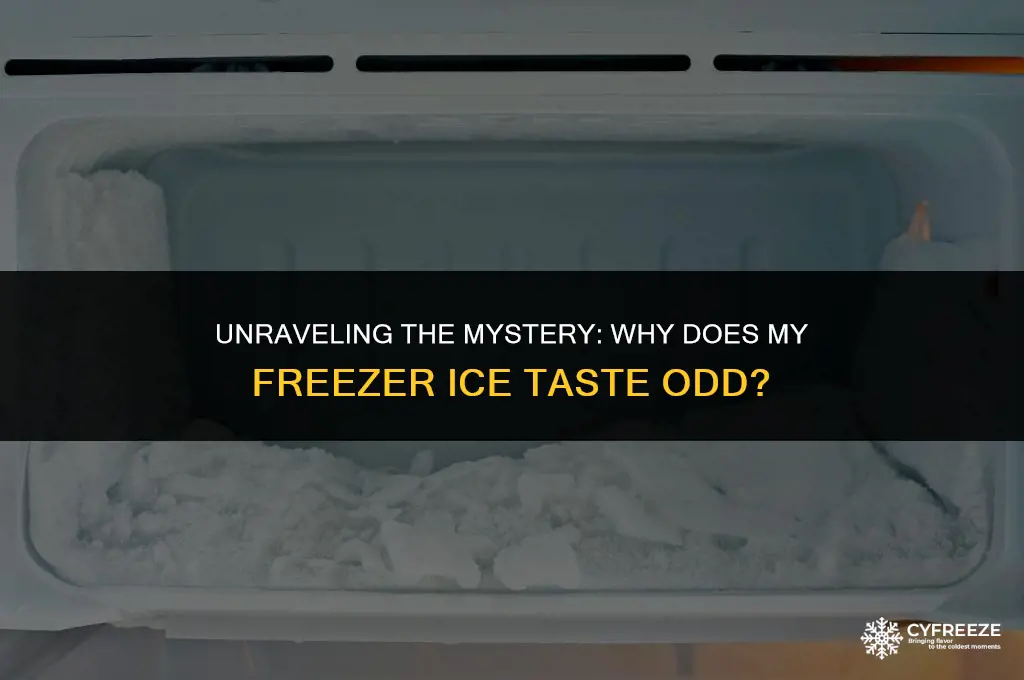 why does the ice in my freezer taste weird