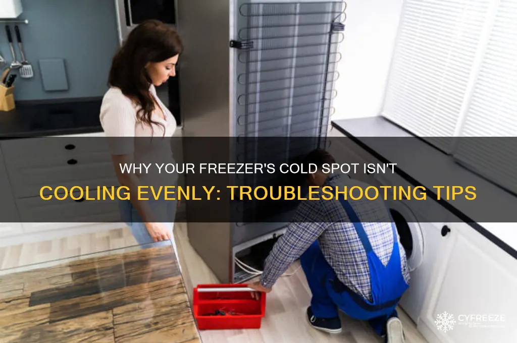 why is freezer only getting cold at one spot