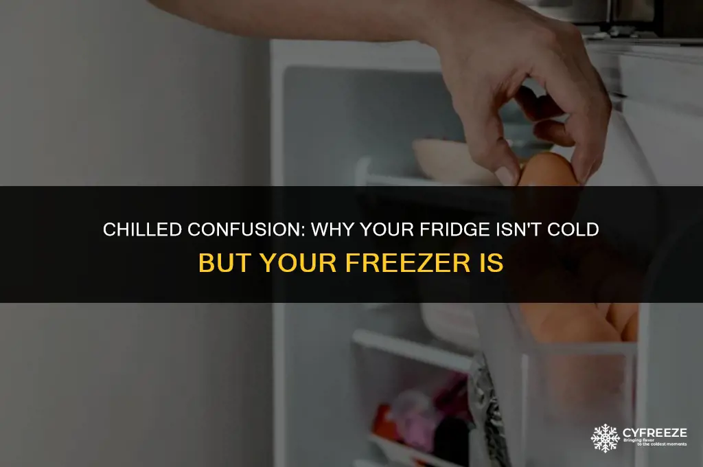 why is fridge not cold but freezer is