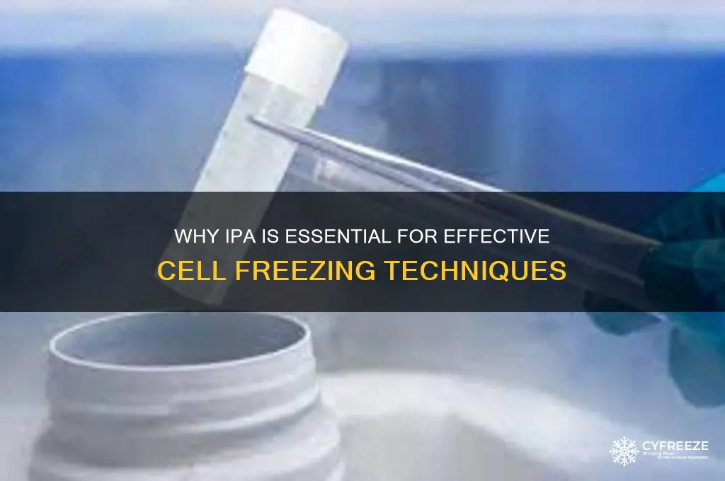 why is ipa used to freeze cells