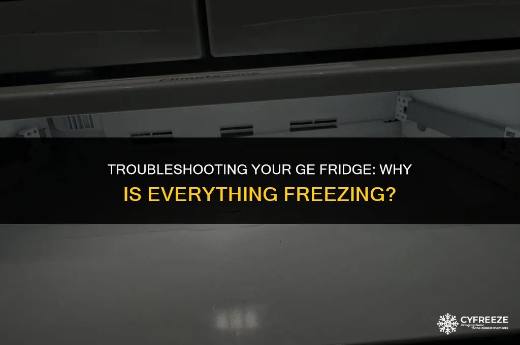 why is my ge fridge freezing everything