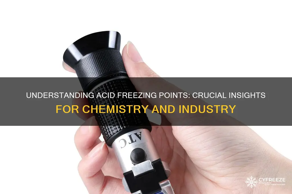 why is the freezing point of an acid important