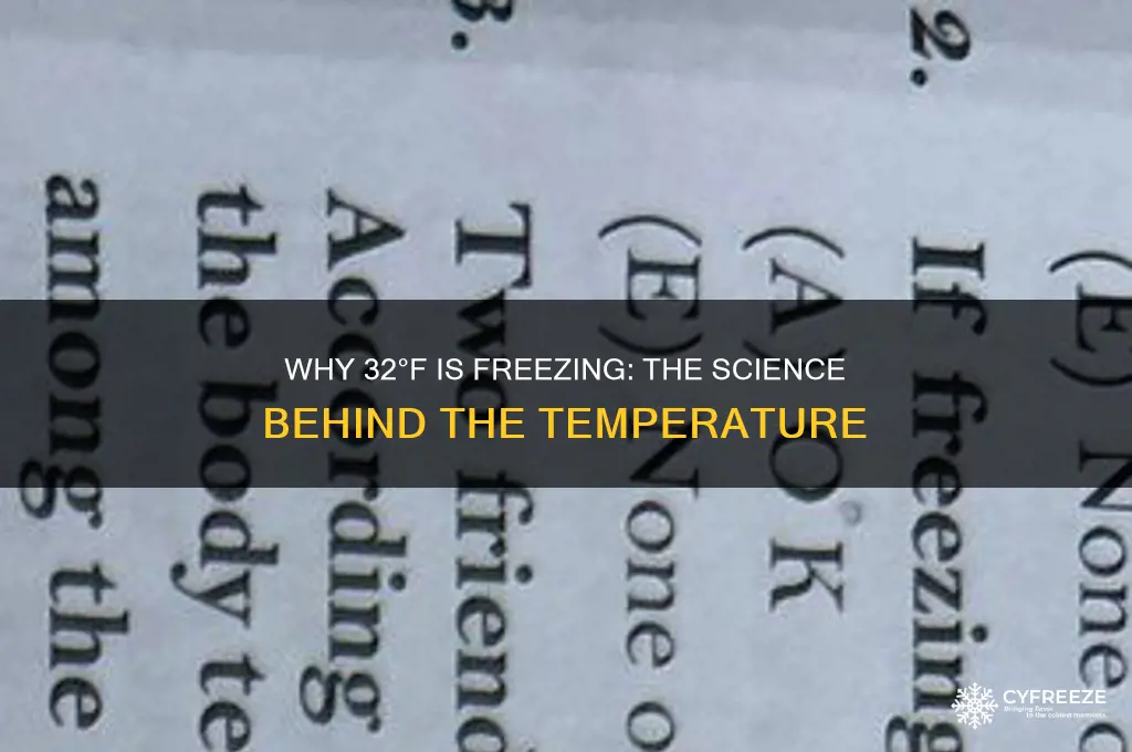 why is the freezing temperature 32
