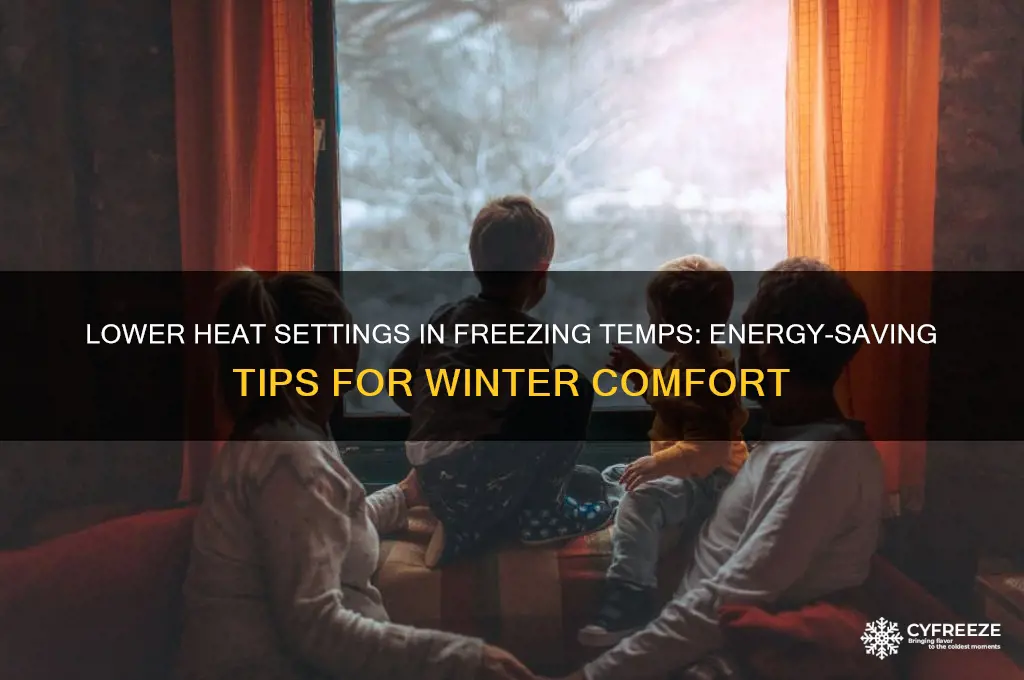 why lower heat in freezing temperatures