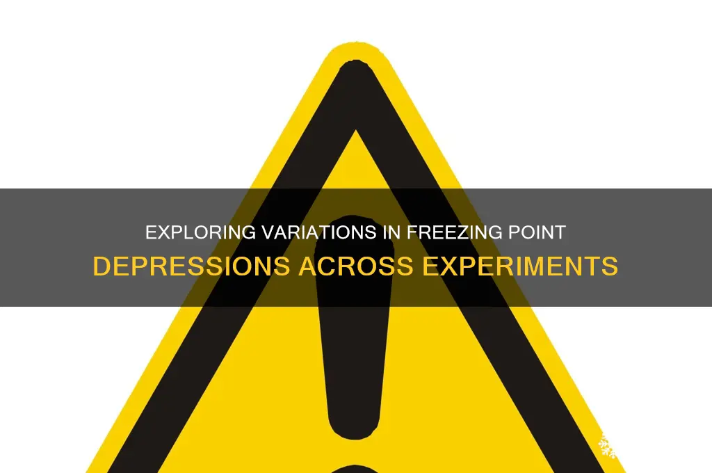 why might there be differences in experimental freezing point depressions